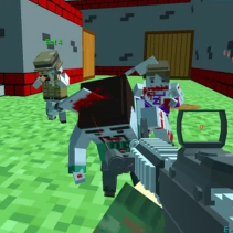 Shooting Zombie Blocky combat Warfare